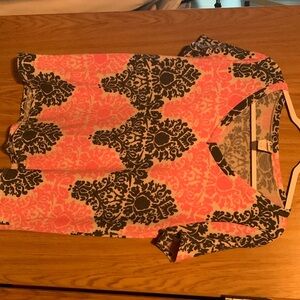 Pink and grey French terry shirt